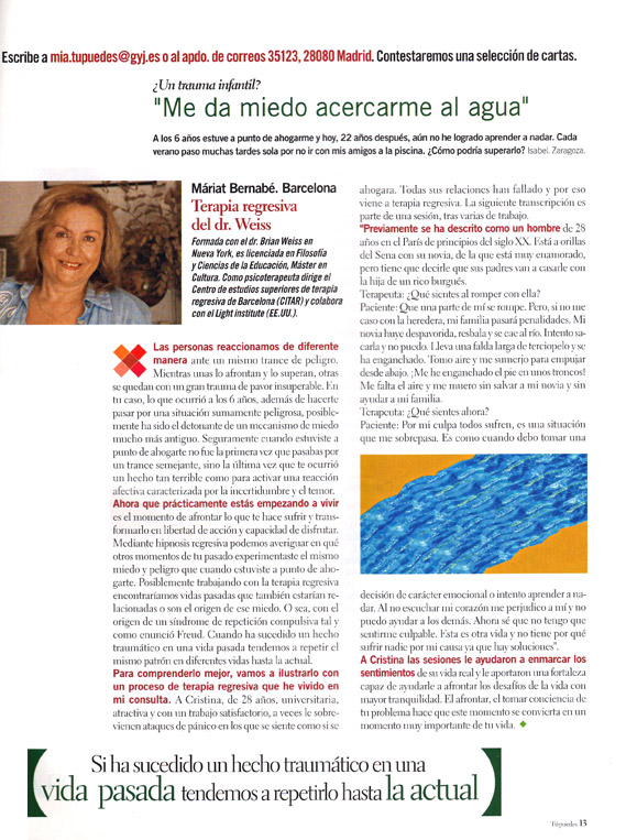 ¿Un trauma infantil?, ME DA MIEDO ACERCARME AL AGUA ¿Un trauma infantil?, ME DA MIEDO ACERCARME AL AGUA